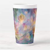 Abstrakter traumhafter Blumengarten Milchtasse (Vorderseite)