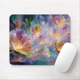 Abstrakter traumhafter Blumengarten Mousepad