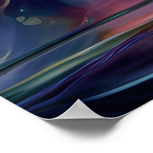 Abstrakter, traumhafter Blumengarten Poster