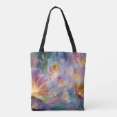 Abstrakter traumhafter Blumengarten Tasche (Rückseite)