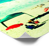 Abstrakter traumhafter Strand und Platz Poster (Ecke)