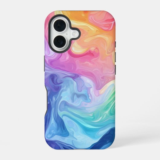 Abstrakter Traumwasserstrahl-Fall iPhone 16 Hülle (Rückseite)