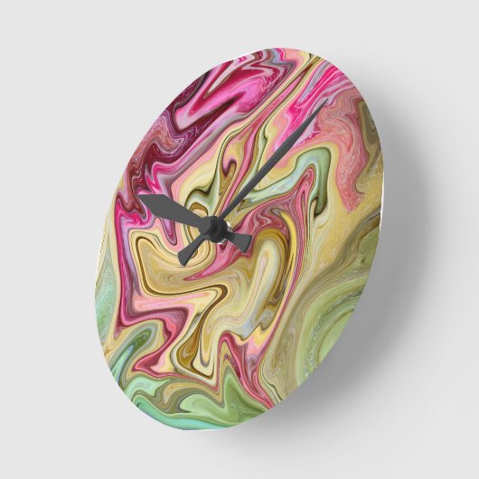 Abstrakter Tray von Süßigkeiten Runde Wanduhr (Winkel)