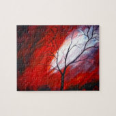 Abstrakter Tree & Red Sky Puzzle (Horizontal)