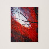 Abstrakter Tree & Red Sky Puzzle (Vertikal)