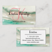 ABSTRAKTER TRENDREITER-SCHREIBER FÜR FARBFARBENE W VISITENKARTE (Vorne/Hinten)