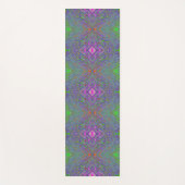 Abstrakter Trippy-Lila, Orange und grüner Schmette Yogamatte (Vorderseite)