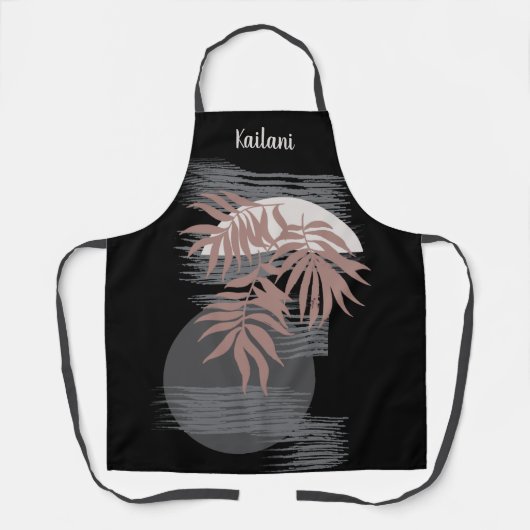 Abstrakter Tropenstil Personalisierte Schürze (Vorderseite)