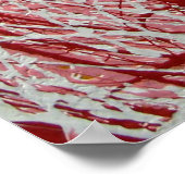 Abstrakter Tropfen Pink White Poster (Ecke)