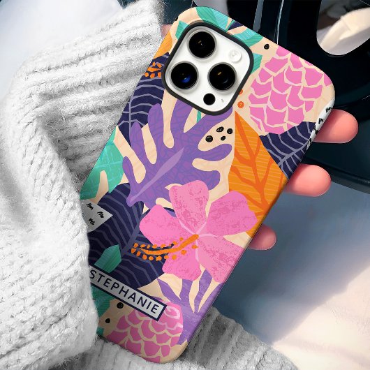 Abstrakter Tropischer Dschungel-Individuelle Name Case-Mate iPhone Hülle