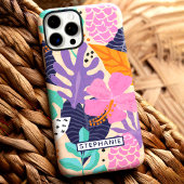 Abstrakter Tropischer Dschungel-Individuelle Name Case-Mate iPhone Hülle