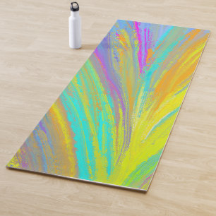 Abstrakter tropischer Sommerspass Acryl lackiert Yogamatte