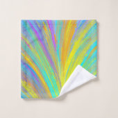 Abstrakter tropischer Sommerspass Badhandtuch Set (Waschlappen)