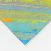 Abstrakter tropischer Sommerspass Fleecedecke (Ecke)