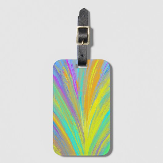 Abstrakter tropischer Sommerspass Gepäckanhänger (Vorderseite Vertikal)