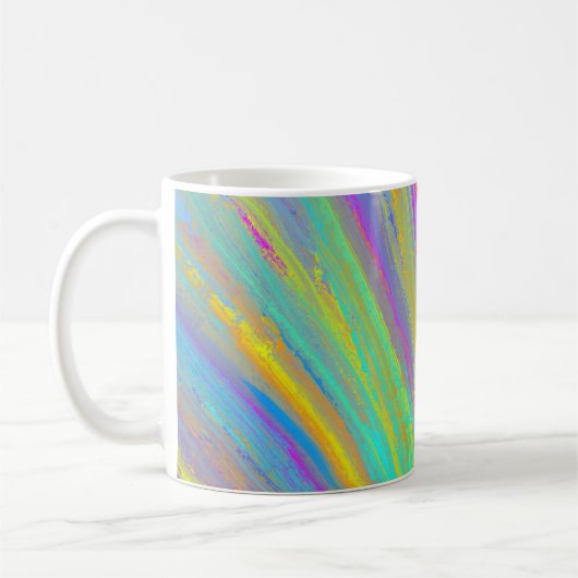 Abstrakter tropischer Sommerspass Kaffeetasse (Links)