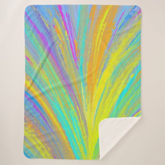 Abstrakter tropischer Sommerspass Sherpadecke (Vorderseite)