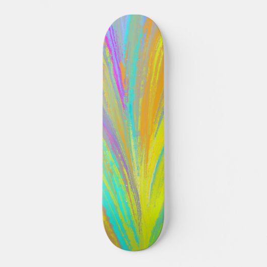 Abstrakter tropischer Sommerspass Skateboard (Vorderseite)