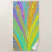 Abstrakter tropischer Sommerspass Strandtuch (Vorderseite)