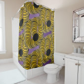 Abstrakter Tunnel Gelbschwarz Lila Gradient Duschvorhang (Beispiel)