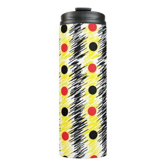 Abstrakter Tupfen Thermosbecher (Vorderseite)