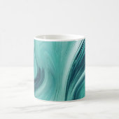 Abstrakter Türkisgrüner Flüssigkeitsguss Kaffeetasse (Mittel)