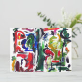 Abstrakter "typischer Tag" Einladung (Stehend Vorderseite)