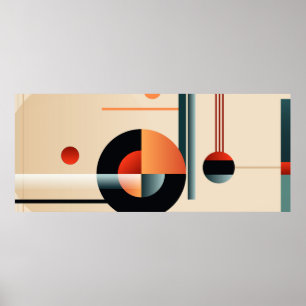 Abstrakter Überlappungshintergrund Poster