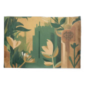 Abstrakter überzogener Garten: botanischer Garten Kissenbezug (Rückseite)