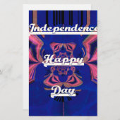 Abstrakter Unabhängigkeitstag Feier Kunst Briefpapier (Vorne/Hinten)