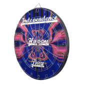 Abstrakter Unabhängigkeitstag Feier Kunst Dartscheibe (Vorderseite rechts)