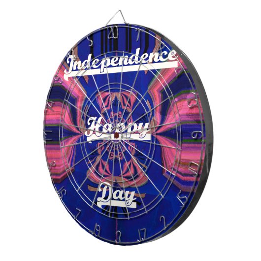 Abstrakter Unabhängigkeitstag Feier Kunst Dartscheibe (Vorderseite rechts)