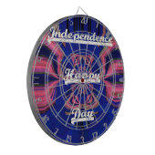 Abstrakter Unabhängigkeitstag Feier Kunst Dartscheibe (Vorderseite Links)