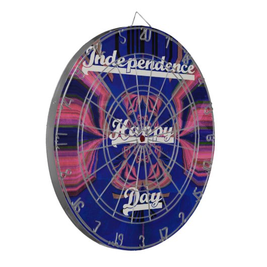 Abstrakter Unabhängigkeitstag Feier Kunst Dartscheibe (Vorderseite Links)
