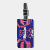 Abstrakter Unabhängigkeitstag Feier Kunst Gepäckanhänger (Vorderseite vertikal)