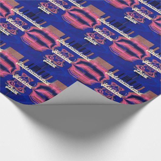 Abstrakter Unabhängigkeitstag Feier Kunst Geschenkpapier (Ecke)