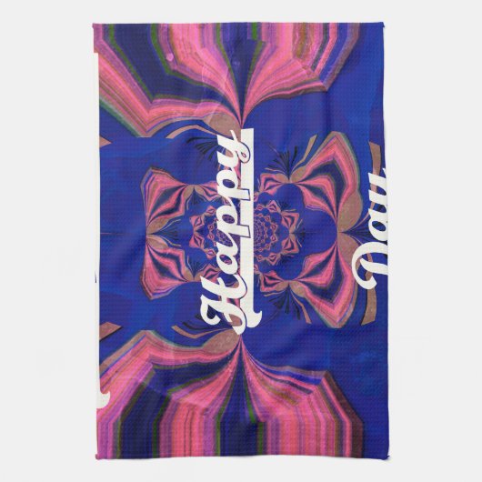 Abstrakter Unabhängigkeitstag Feier Kunst Geschirrtuch (Vertikal)