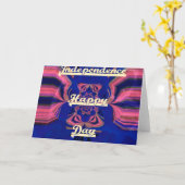 Abstrakter Unabhängigkeitstag Feier Kunst Karte (Gelbe Blume)