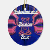 Abstrakter Unabhängigkeitstag Feier Kunst Keramikornament (Links)