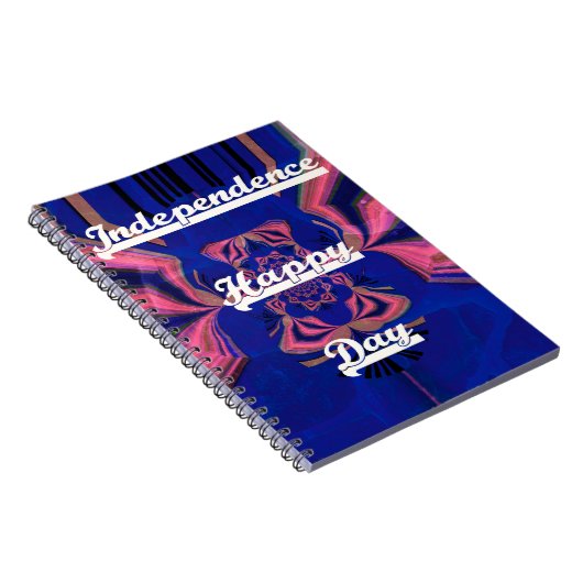 Abstrakter Unabhängigkeitstag Feier Kunst Notizblock (Rechte Seite)