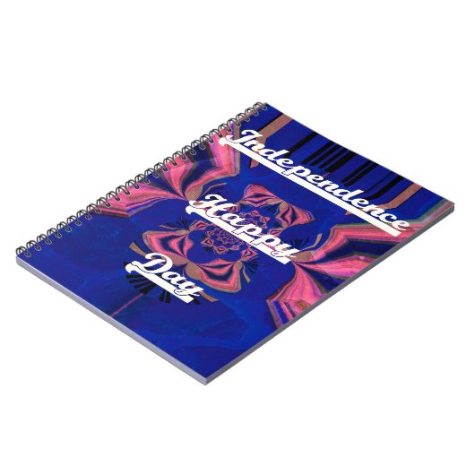 Abstrakter Unabhängigkeitstag Feier Kunst Notizblock (Linke Seite)