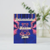 Abstrakter Unabhängigkeitstag Feier Kunst Postkarte (Stehend Vorderseite)