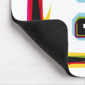 Abstrakter und bunter Buchstabe E Mousepad (Ecke)