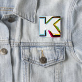 Abstrakter und bunter Buchstabe K Button (Beispiel)