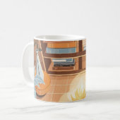 Abstrakter und gemütlicher Boho-Stil Kaffeetasse (Vorderseite Links)