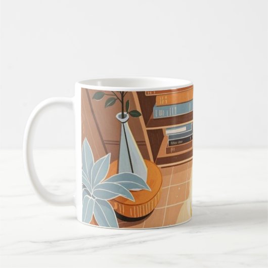 Abstrakter und gemütlicher Boho-Stil Kaffeetasse (Links)