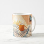 Abstrakter und gemütlicher Boho-Stil Kaffeetasse (VorderseiteRechts)