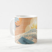 Abstrakter und gemütlicher Boho-Stil Kaffeetasse (Vorderseite Links)