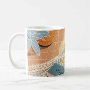 Abstrakter und gemütlicher Boho-Stil Kaffeetasse