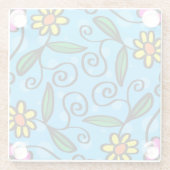 Abstrakter Untersetzer aus Blumenglas (Rückseite)